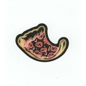 Pizza Cartoon Neon Funny Notebook Decal Motorcycle Decor Luggage Sticker